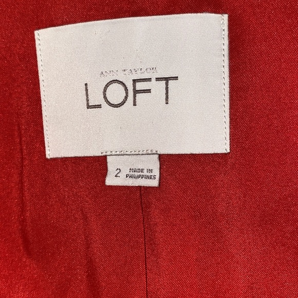 Loft Women Red Blazer - Picture 8 of 8